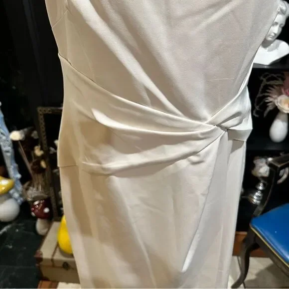 Lauren Ralph Lauren Off-Shoulder Dress – Size 10 – NWT – Mascarpone Cream - Picture 3 of 11